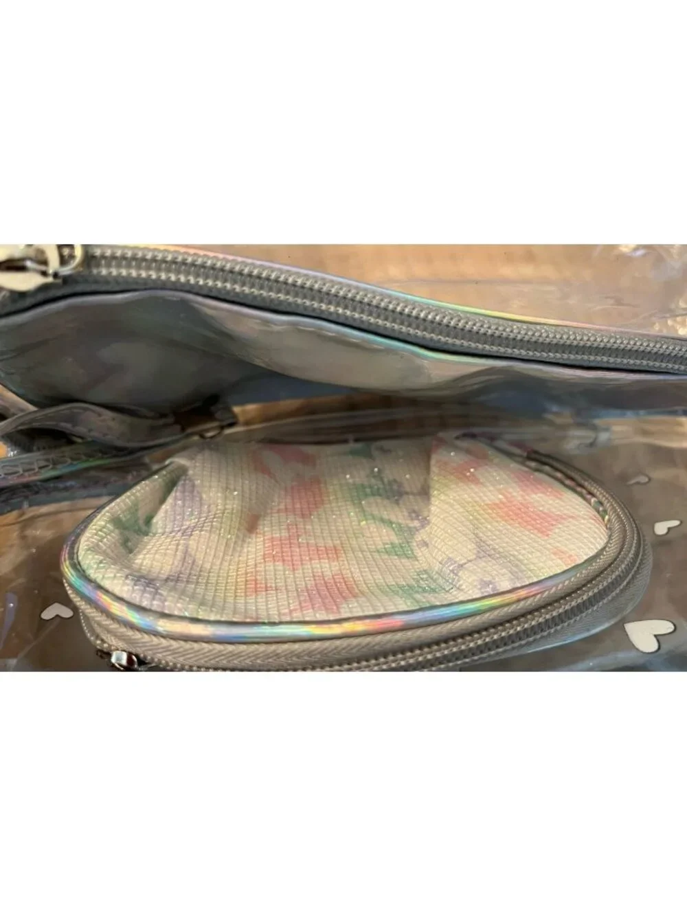 Unicorn Clear Cosmetic Travel Bag Wristlet Concert Makeup Case Set of 3 NWT